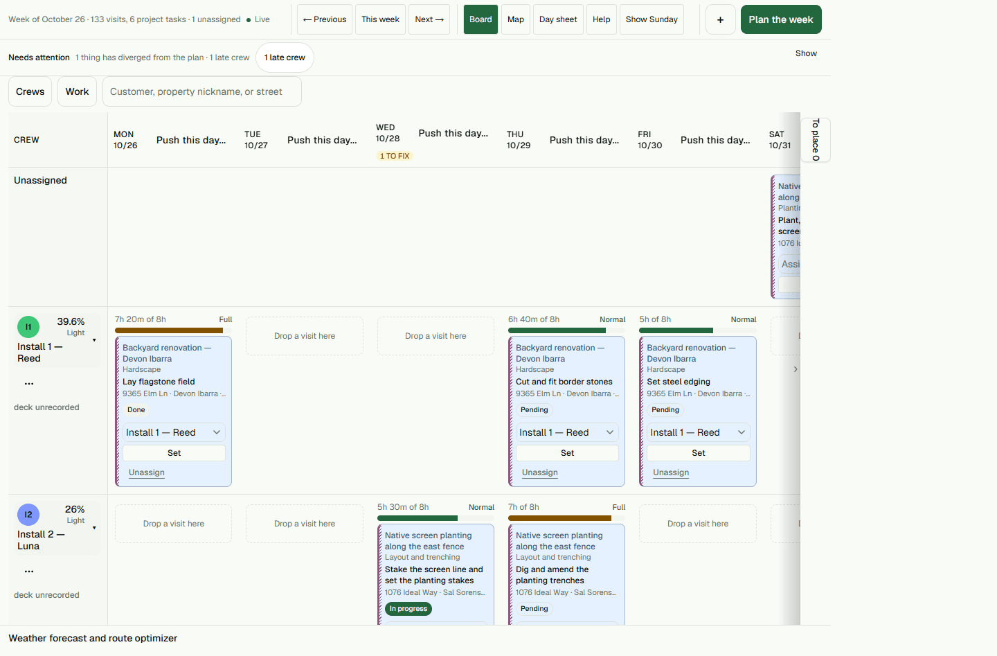 Screenshot: Schedule and recover a one-off job.