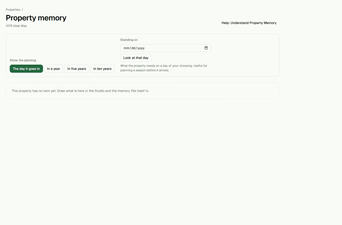 Screenshot: Understand Property Memory.